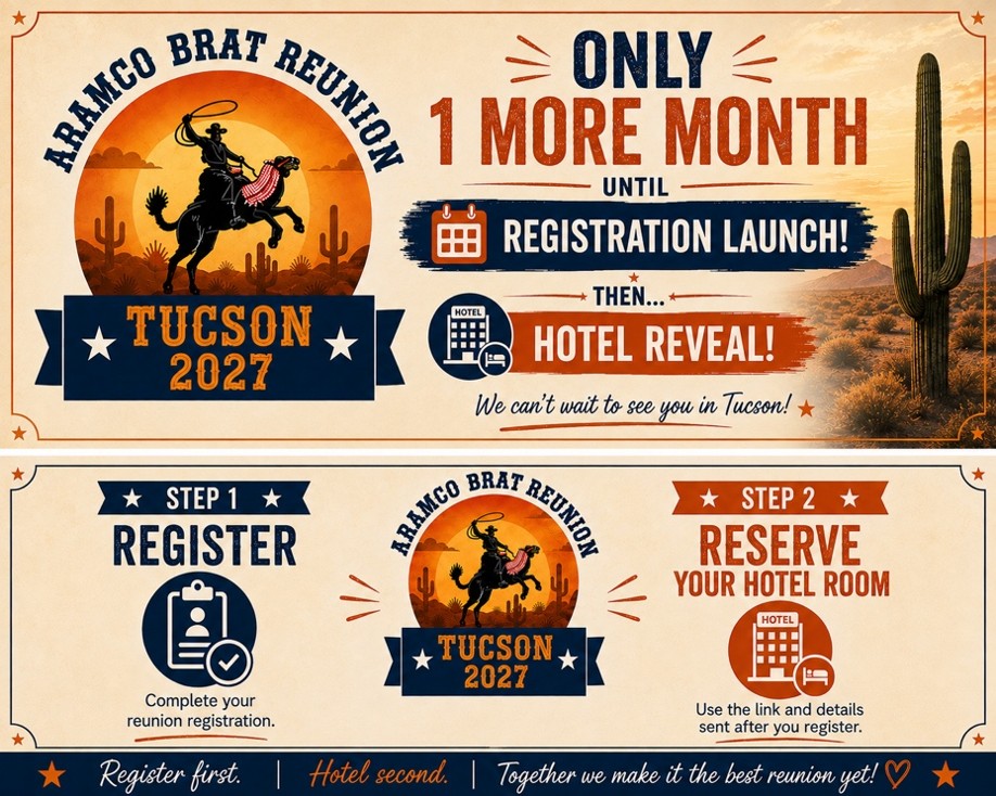 2027 Aramco Brats Reunion countdown announcement